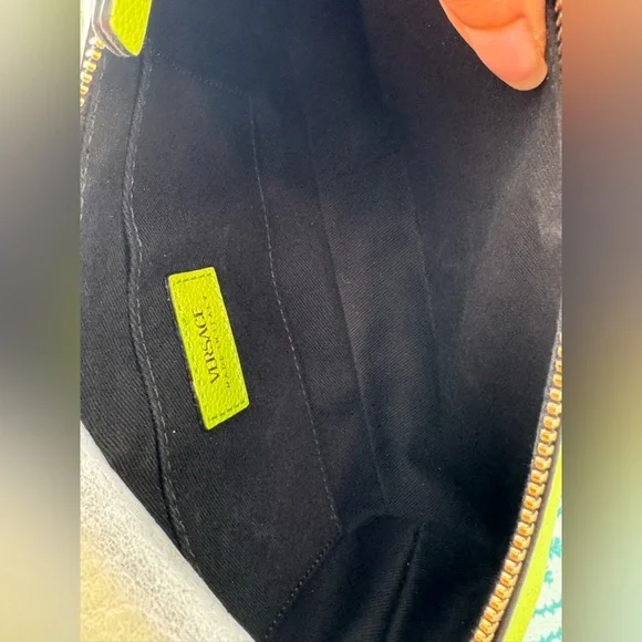 Versace Medusa shoulder bag with Dust bag grained calfskin Lime NEW - Picture 8 of 12